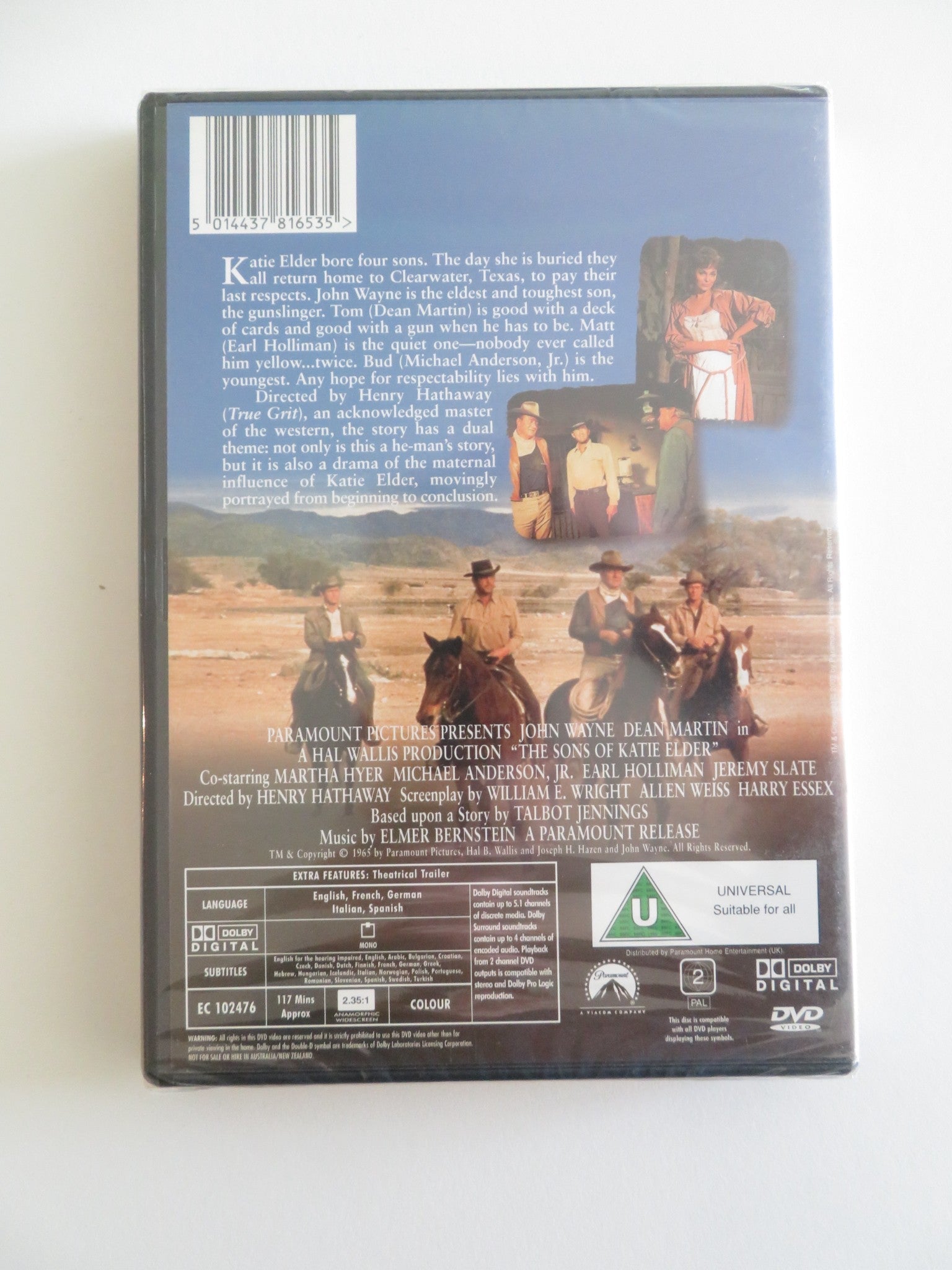 THE SONS OF KATIE ELDER - A (DVD) JOHN WAYNE DEAN MARTIN 1965 REGION 2 Rendezvous Cinema Movie posters