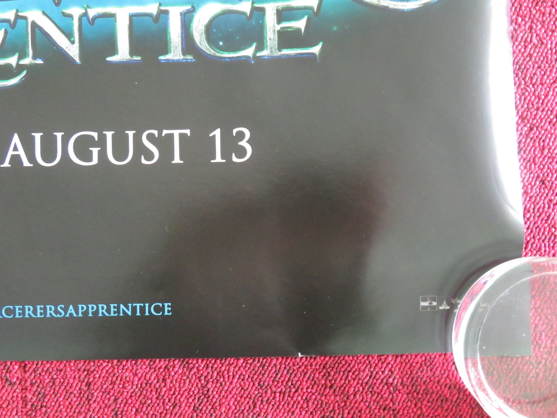 THE SORCERER'S APPRENTICE UK QUAD ROLLED POSTER DISNEY NICOLAS CAGE 2010 Movie posters