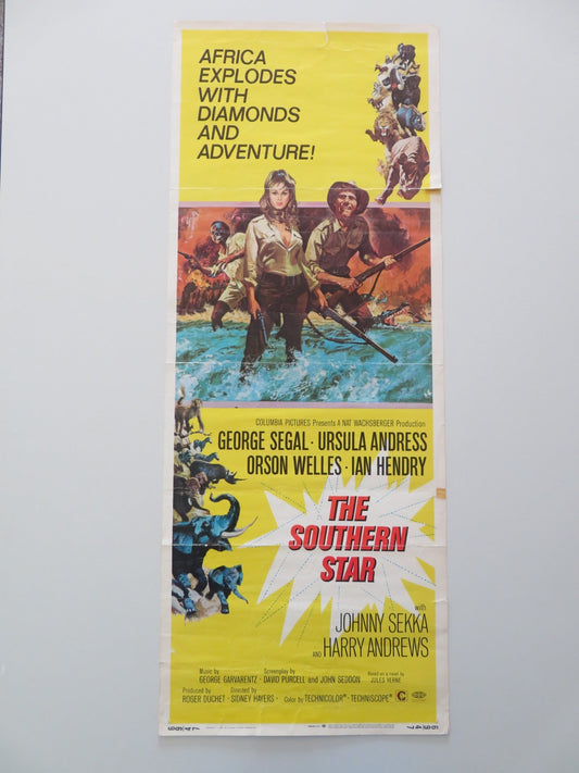 THE SOUTHERN STAR US INSERT POSTER GEORGE SEGAL URSULA ANDRESS 1969 Rendezvous Cinema Movie posters