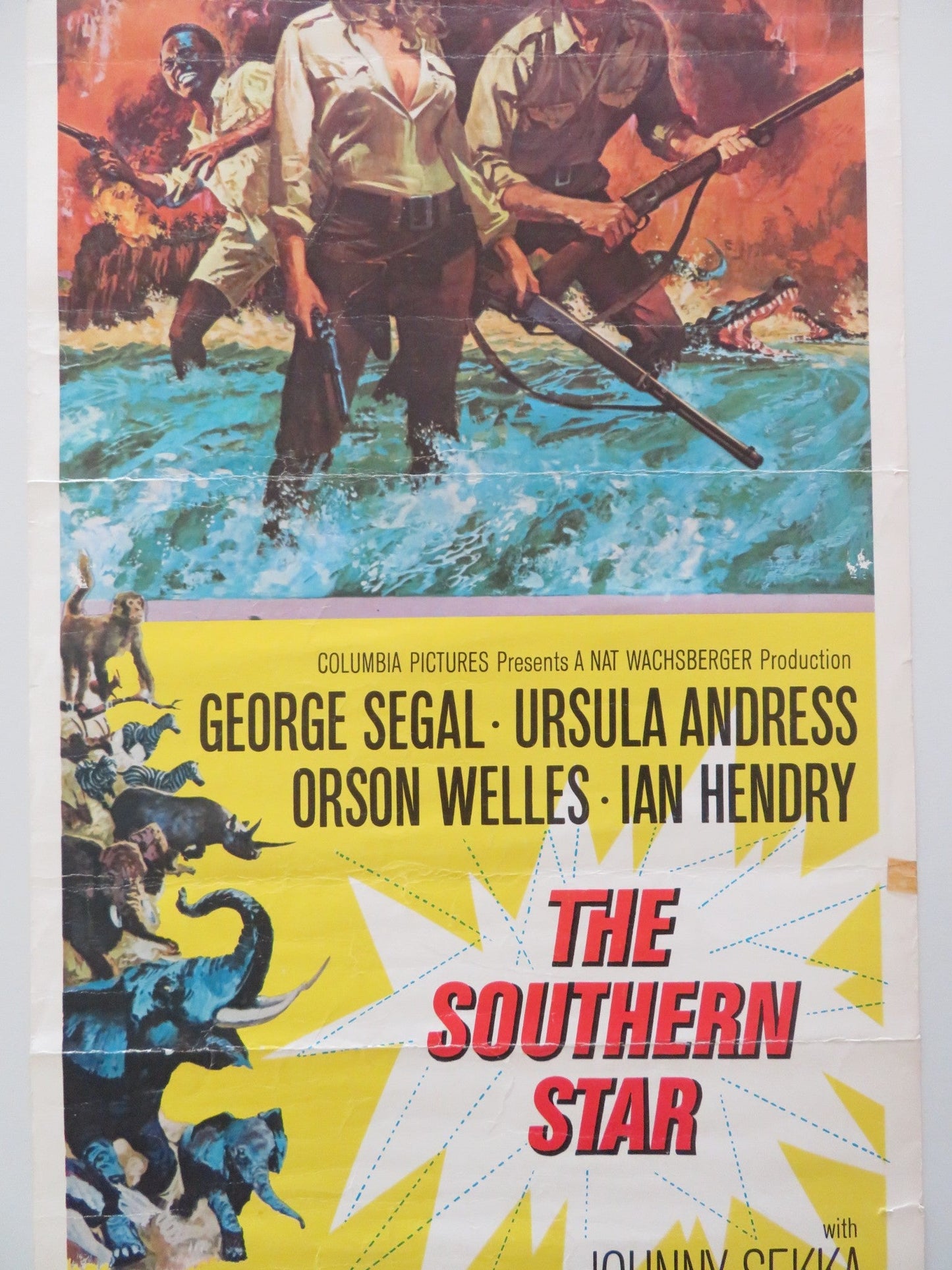 THE SOUTHERN STAR US INSERT POSTER GEORGE SEGAL URSULA ANDRESS 1969 Rendezvous Cinema Movie posters