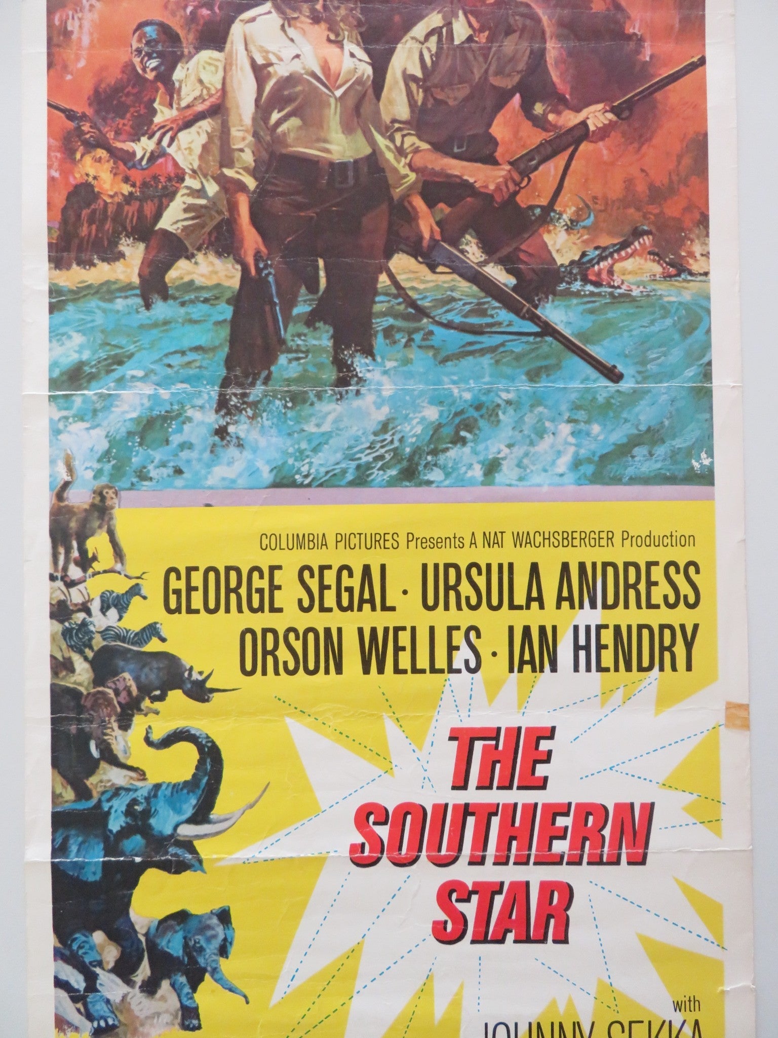 THE SOUTHERN STAR US INSERT POSTER GEORGE SEGAL URSULA ANDRESS 1969 Rendezvous Cinema Movie posters
