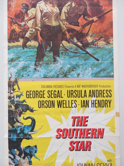 THE SOUTHERN STAR US INSERT POSTER GEORGE SEGAL URSULA ANDRESS 1969 Rendezvous Cinema Movie posters