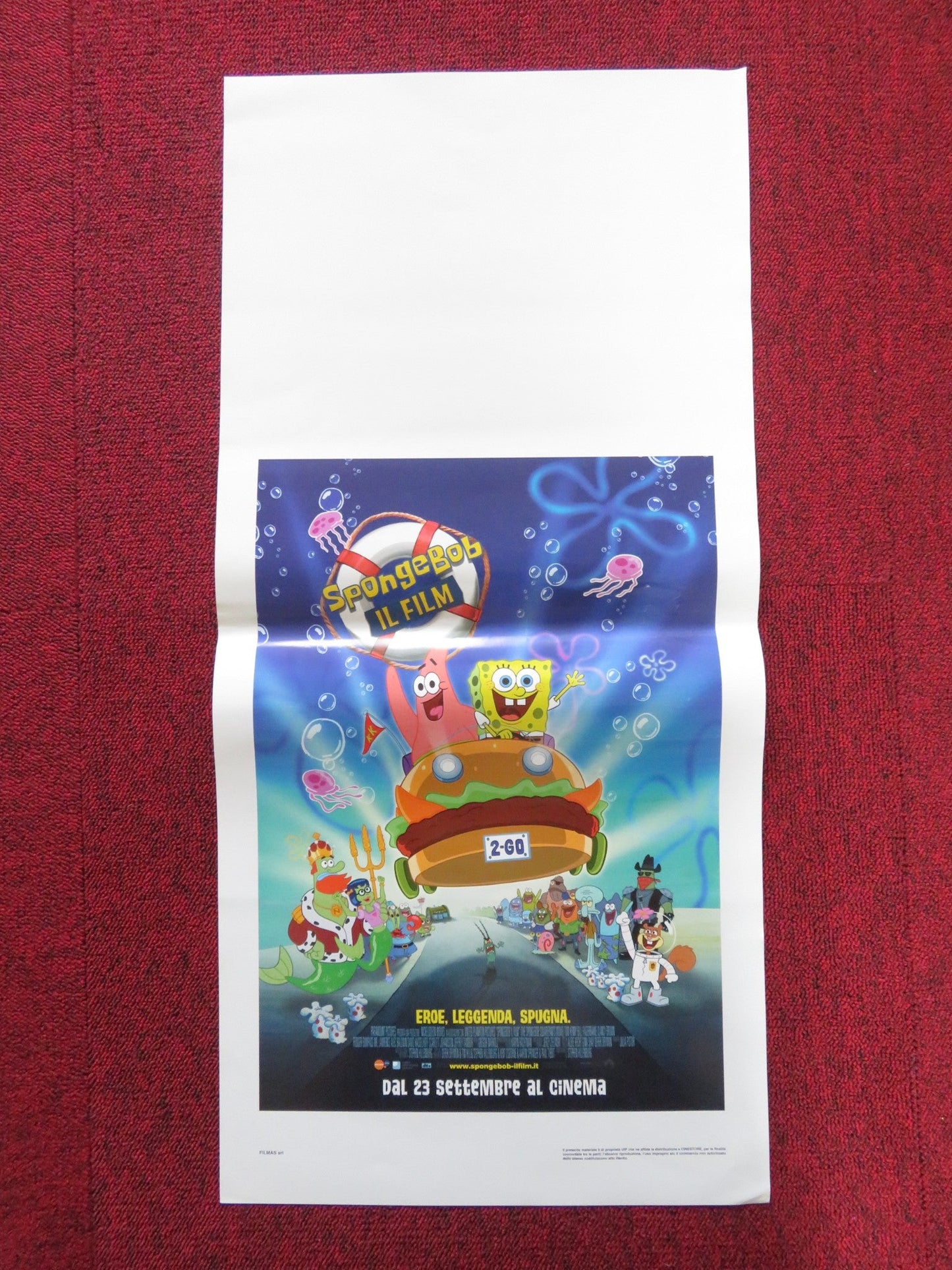 THE SPONGEBOB SQUAREPANTS MOVIE ITALIAN LOCANDINA POSTER TOM KENNY 2005 Rendezvous Cinema Movie posters