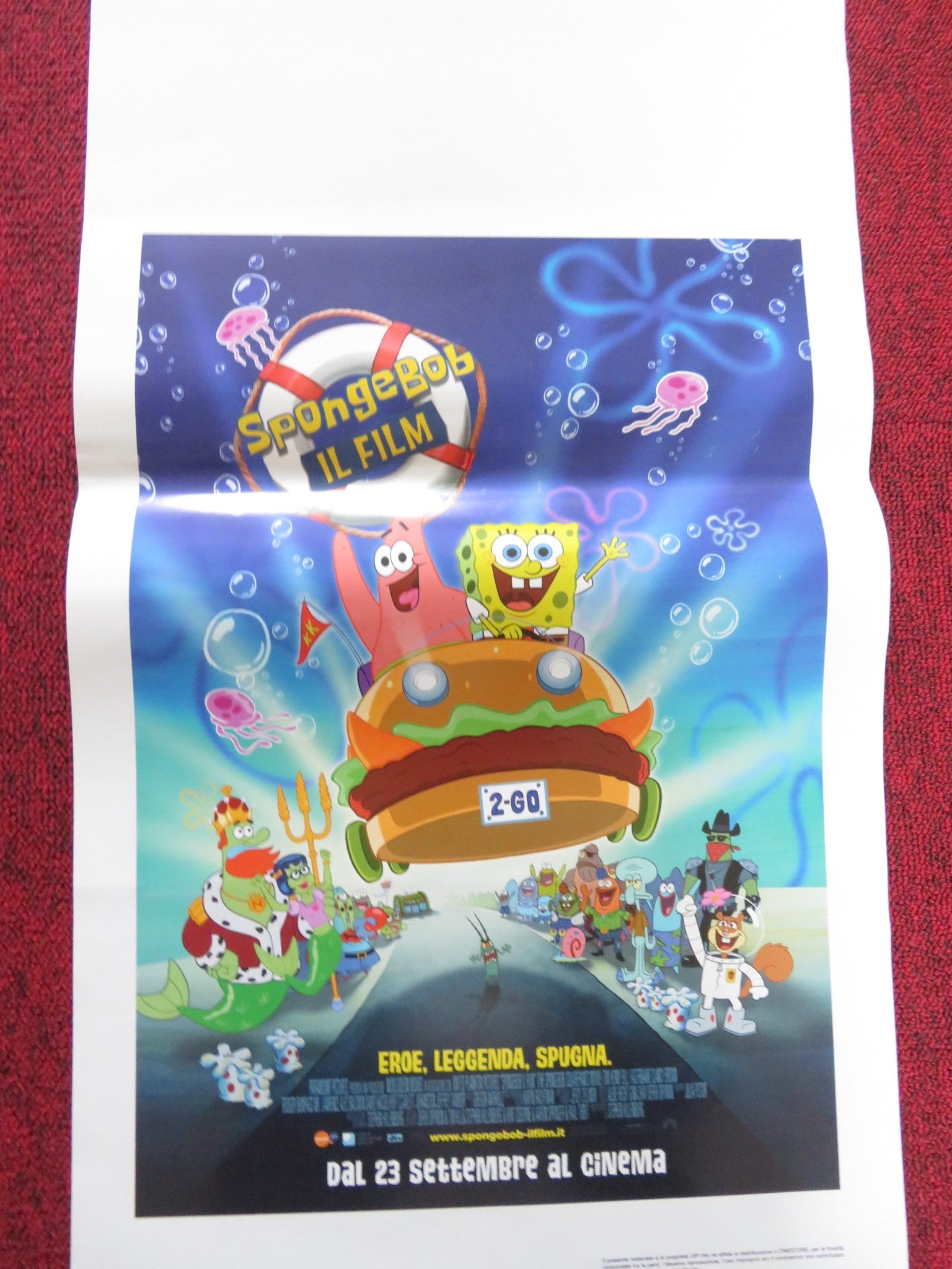 THE SPONGEBOB SQUAREPANTS MOVIE ITALIAN LOCANDINA POSTER TOM KENNY 2005 Rendezvous Cinema Movie posters