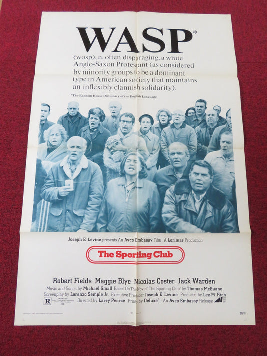 THE SPORTING CLUB FOLDED US ONE SHEET POSTER ROBERT FIELDS MARGARET BLYE 1972 Rendezvous Cinema Movie posters