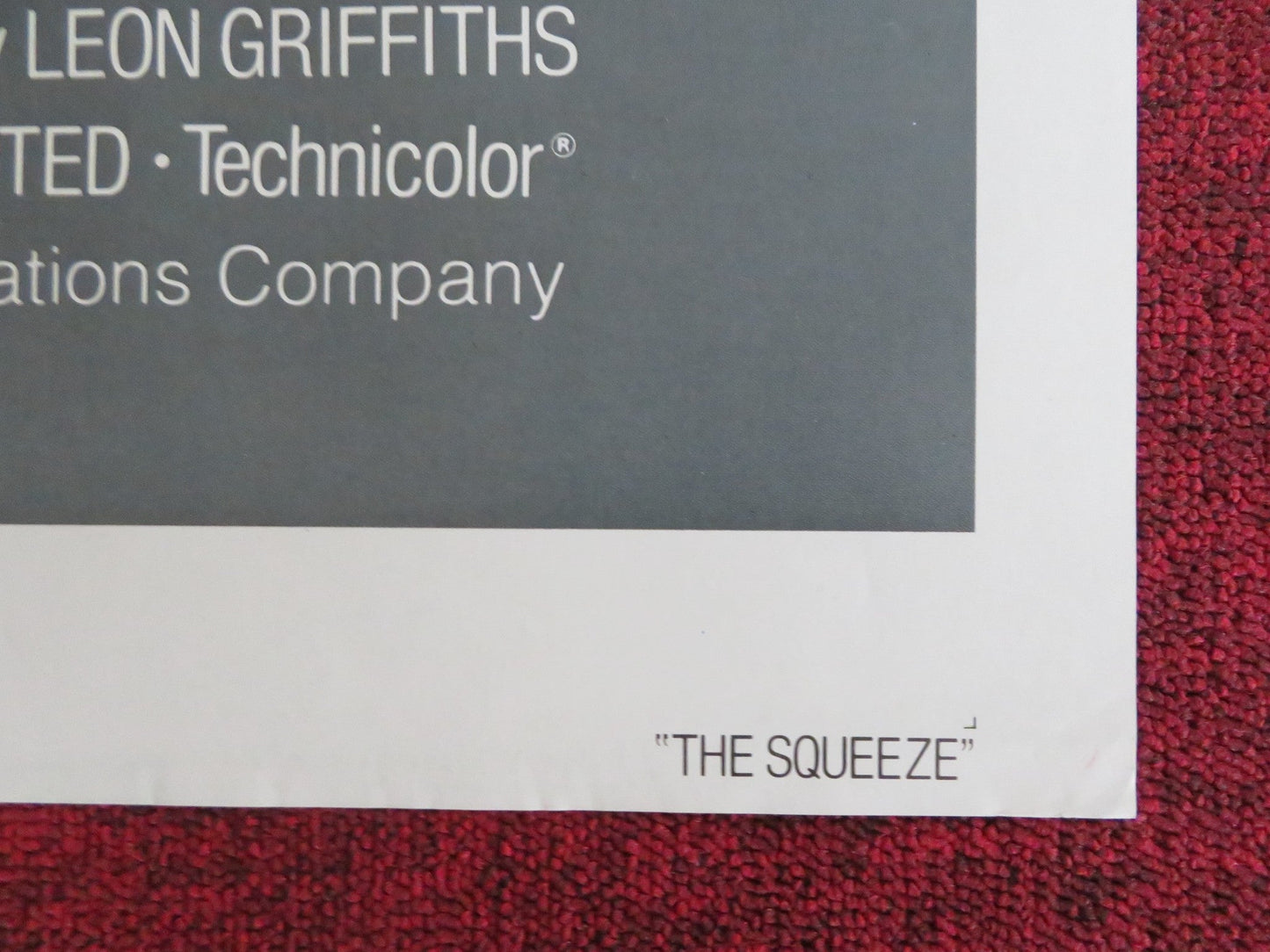 THE SQUEEZE FOLDED US ONE SHEET POSTER STACY KEACH DAVID HEMMINGS E. FOX 1977 Rendezvous Cinema Movie posters