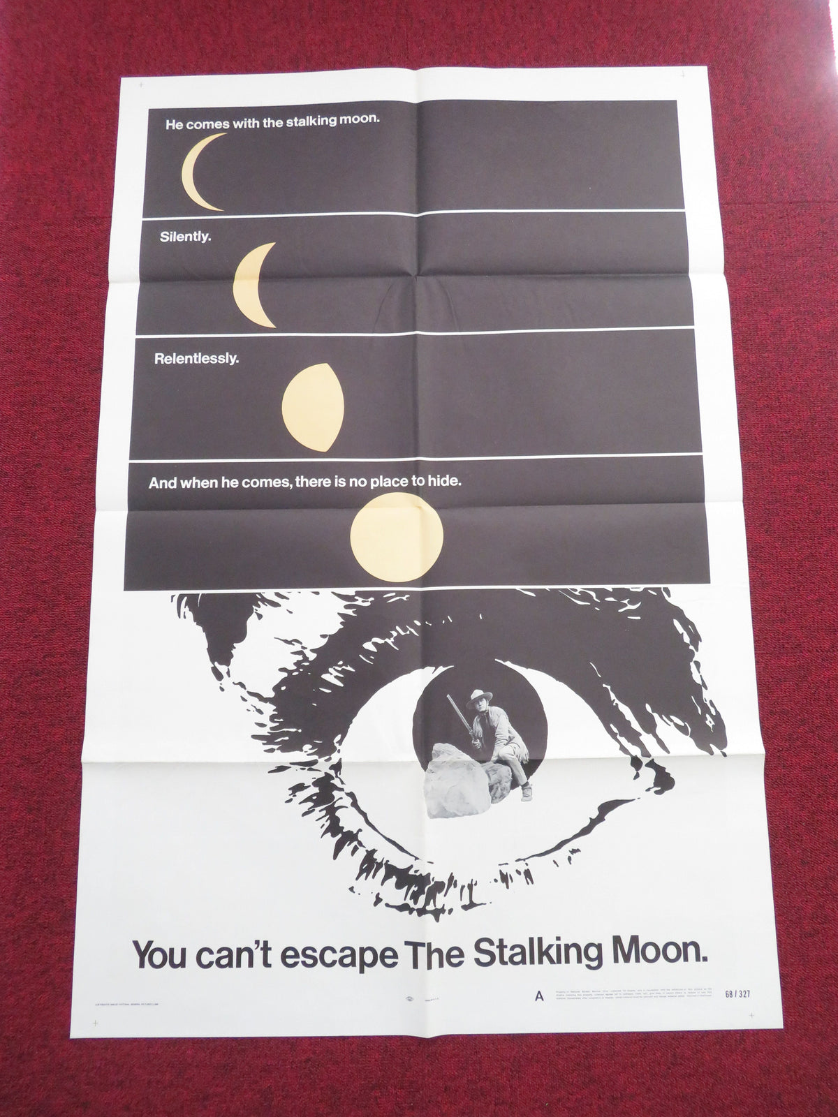 The Stalking Moon Folded US One Sheet Poster Gregory Peck Eva Marie Saint 1968 Movie posters