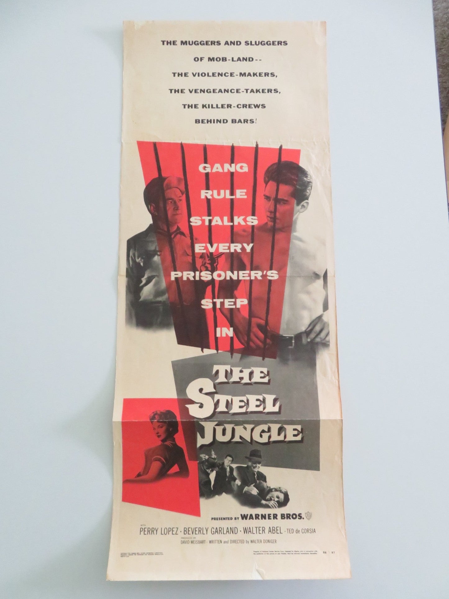 The Steel Jungle US Insert Poster Perry Lopez Beverly Garland 1956 Movie posters