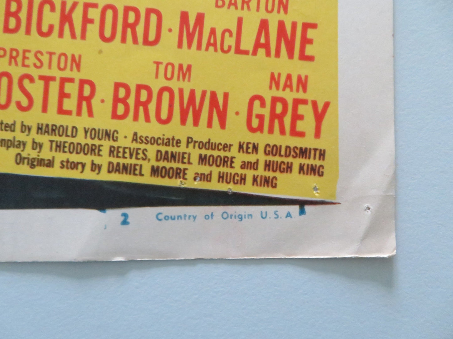 THE STORM - #2 US LOBBY CARD CHARLES BICKFORD BARTON MACLANE R1948 Rendezvous Cinema Movie posters