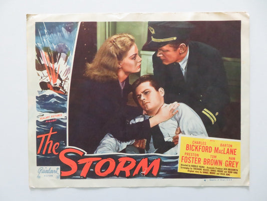 THE STORM - #4 US LOBBY CARD CHARLES BICKFORD BARTON MACLANE R1948 Rendezvous Cinema Movie posters