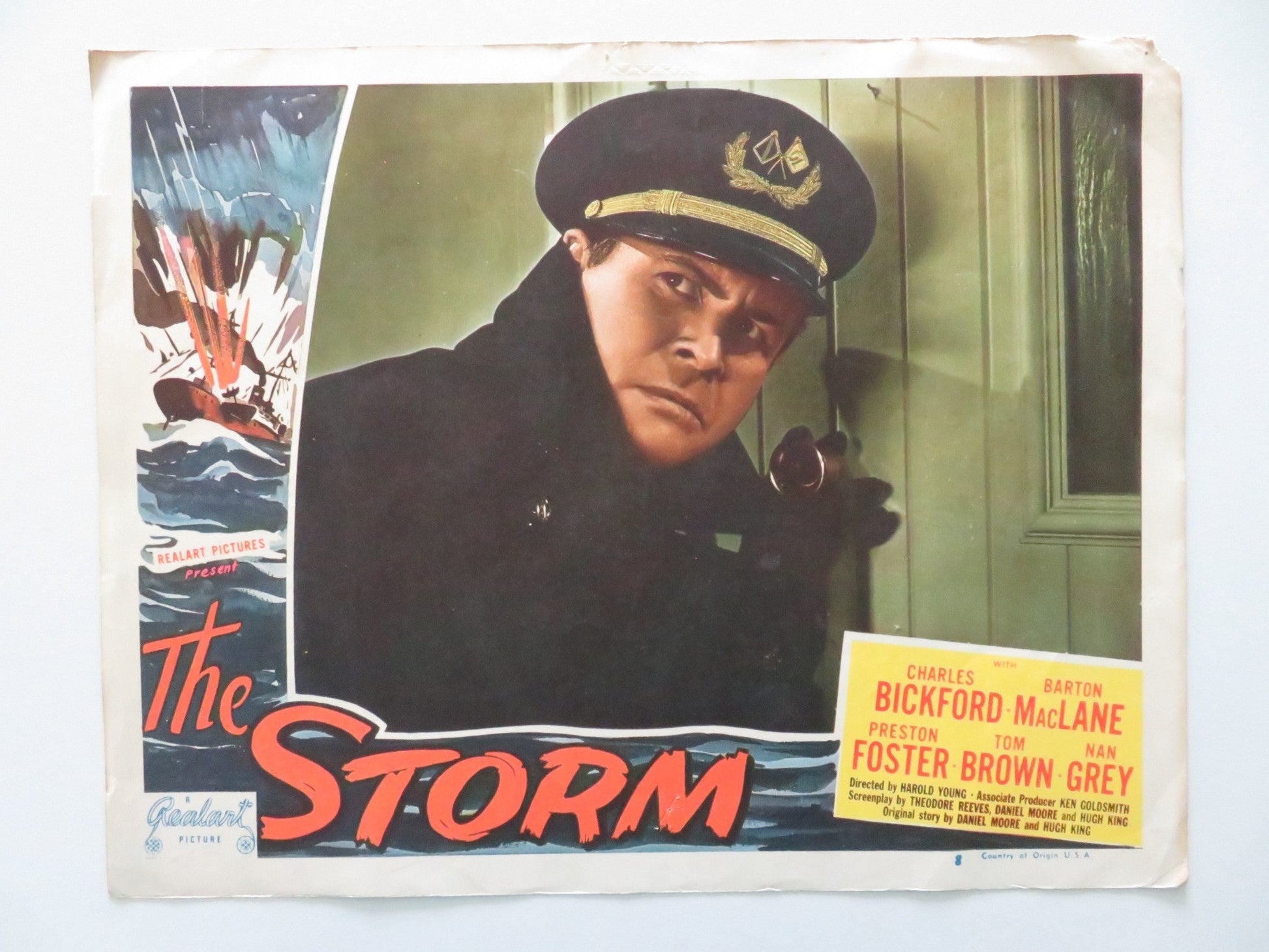 THE STORM - #8 US LOBBY CARD CHARLES BICKFORD BARTON MACLANE R1948 Rendezvous Cinema Movie posters
