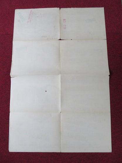 THE STORY OF THREE LOVES FOLDED US ONE SHEET POSTER KIRK DOUGLAS J. MASON 1953 Rendezvous Cinema Movie posters