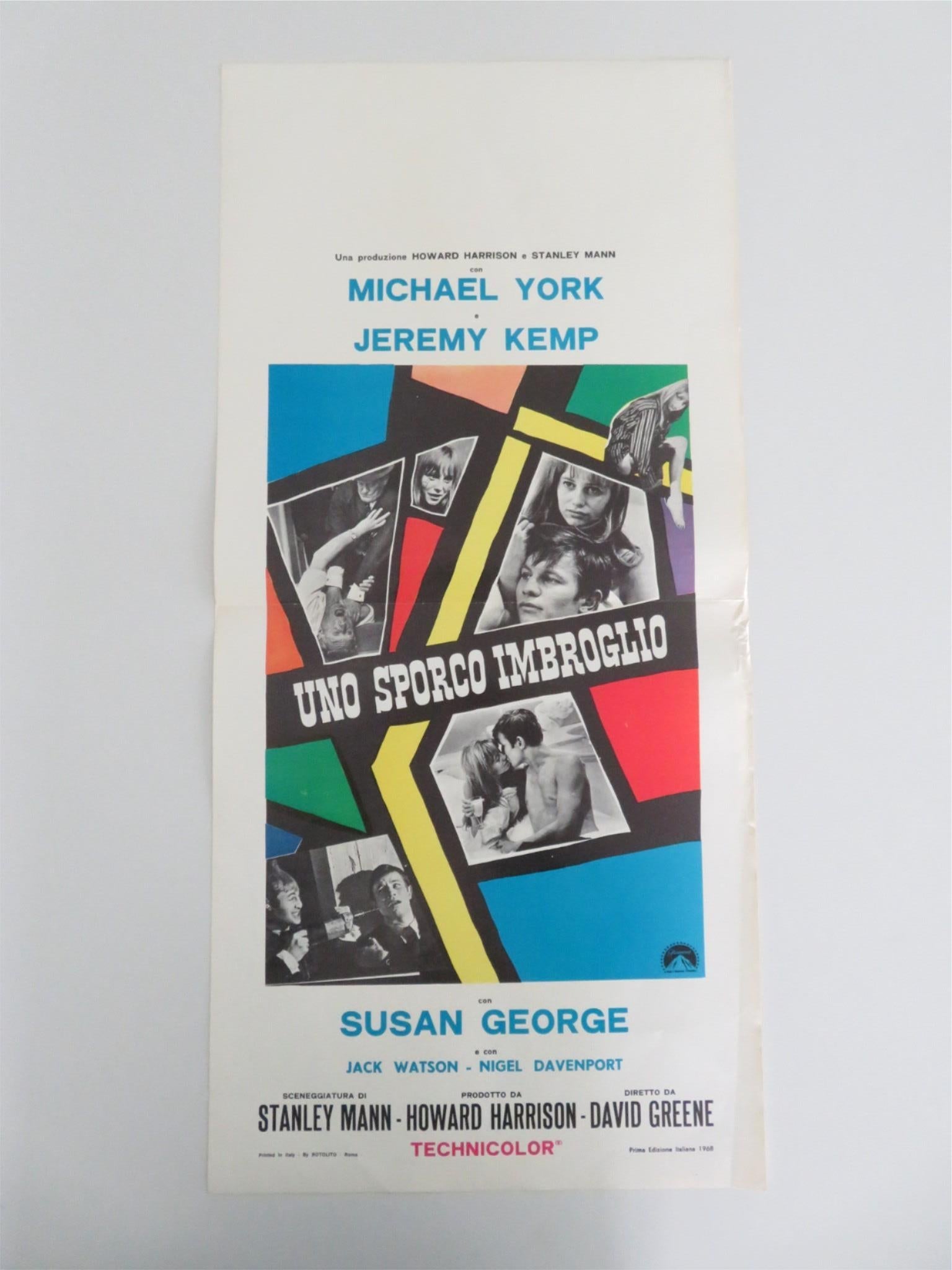 The Strange Affair Italian Locandina Poster Michael York Jeremy Kemp 1968 Movie posters