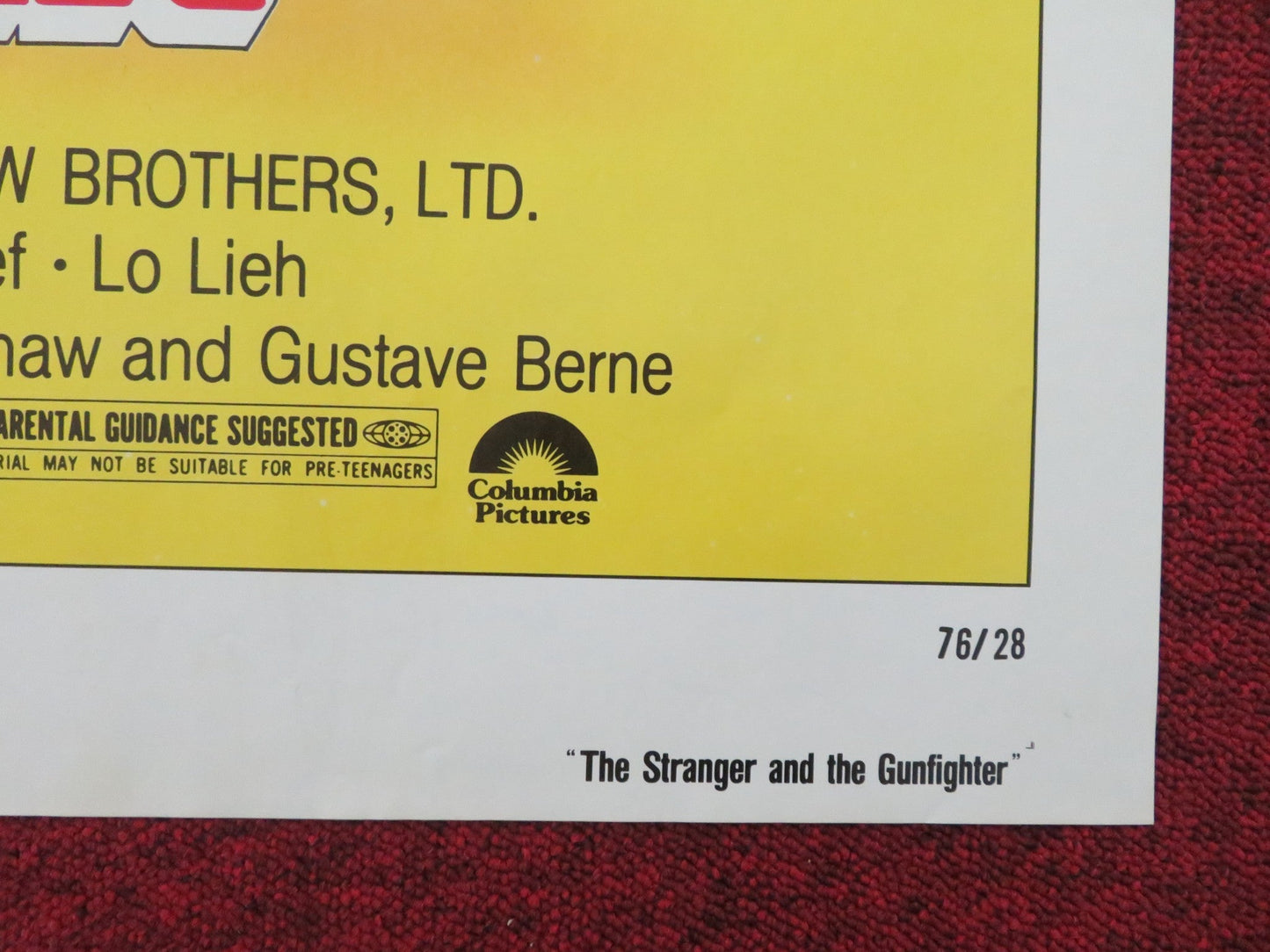 The Stranger and the Gunfighter Folded US One Sheet Poster Lee Van Cleef 1976 Movie posters