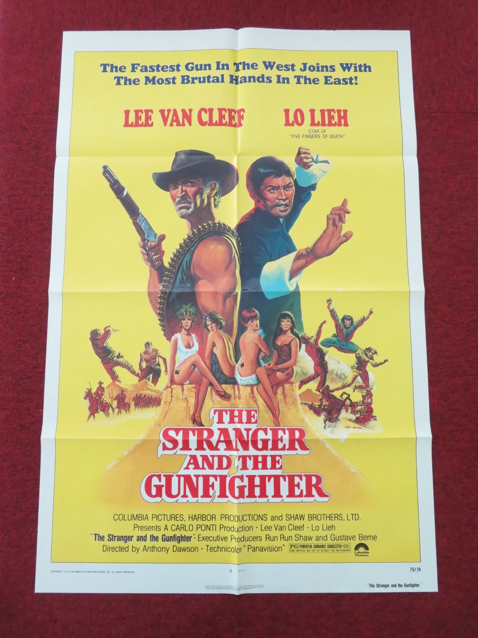 The Stranger and the Gunfighter Folded US One Sheet Poster Lee Van Cleef 1976 Movie posters