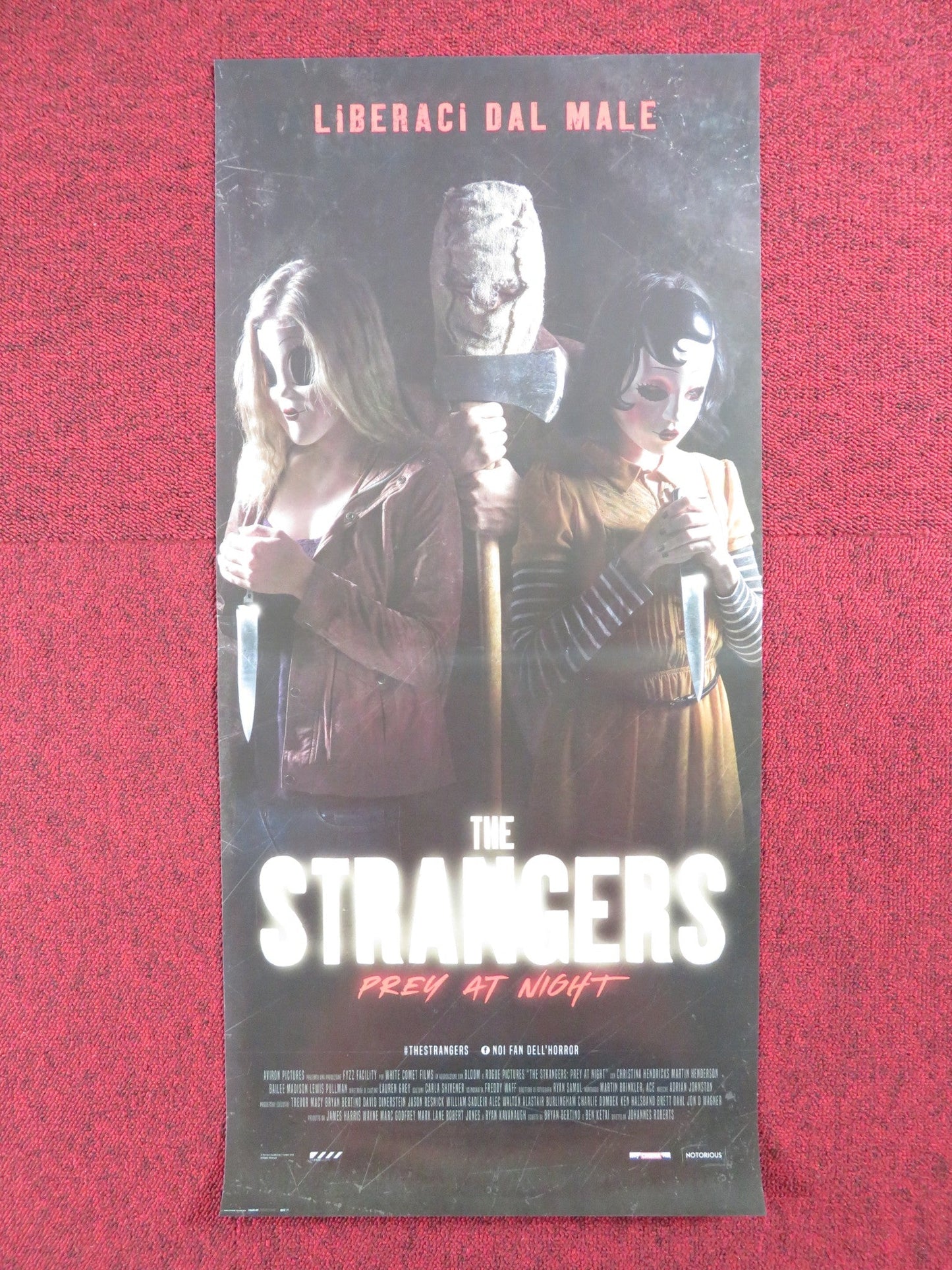 THE STRANGERS PREY AT NIGHT ITALIAN LOCANDINA POSTER CHRISTINA HENDRICKS 2018 Rendezvous Cinema Movie posters
