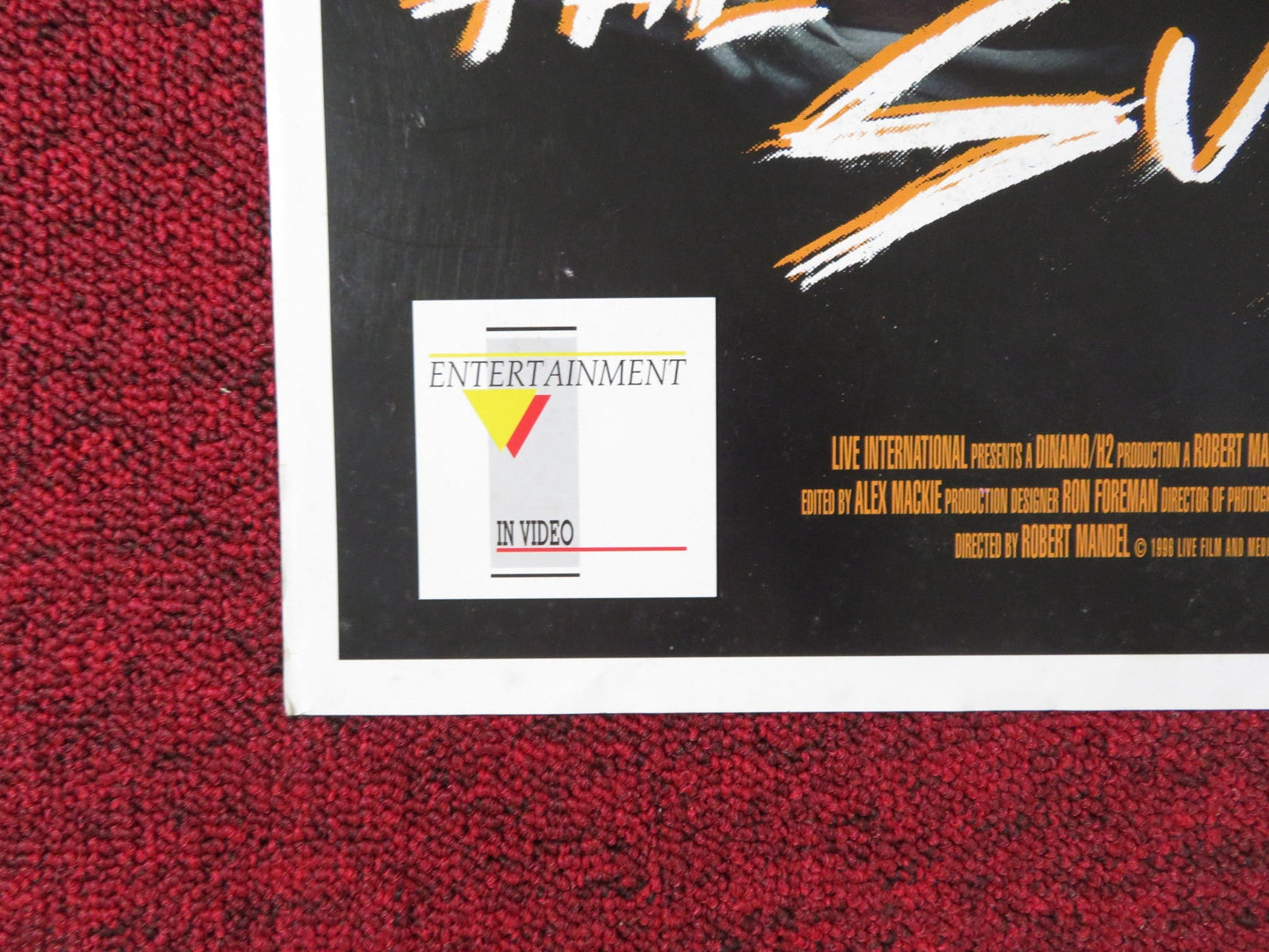 THE SUBSTITUTE VHS POSTER ROLLED TOM BERENGER ERNIE HUDSON 1996 Rendezvous Cinema Movie posters