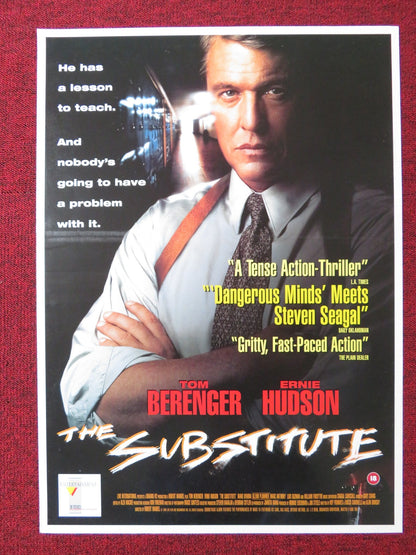 THE SUBSTITUTE VHS POSTER ROLLED TOM BERENGER ERNIE HUDSON 1996 Rendezvous Cinema Movie posters