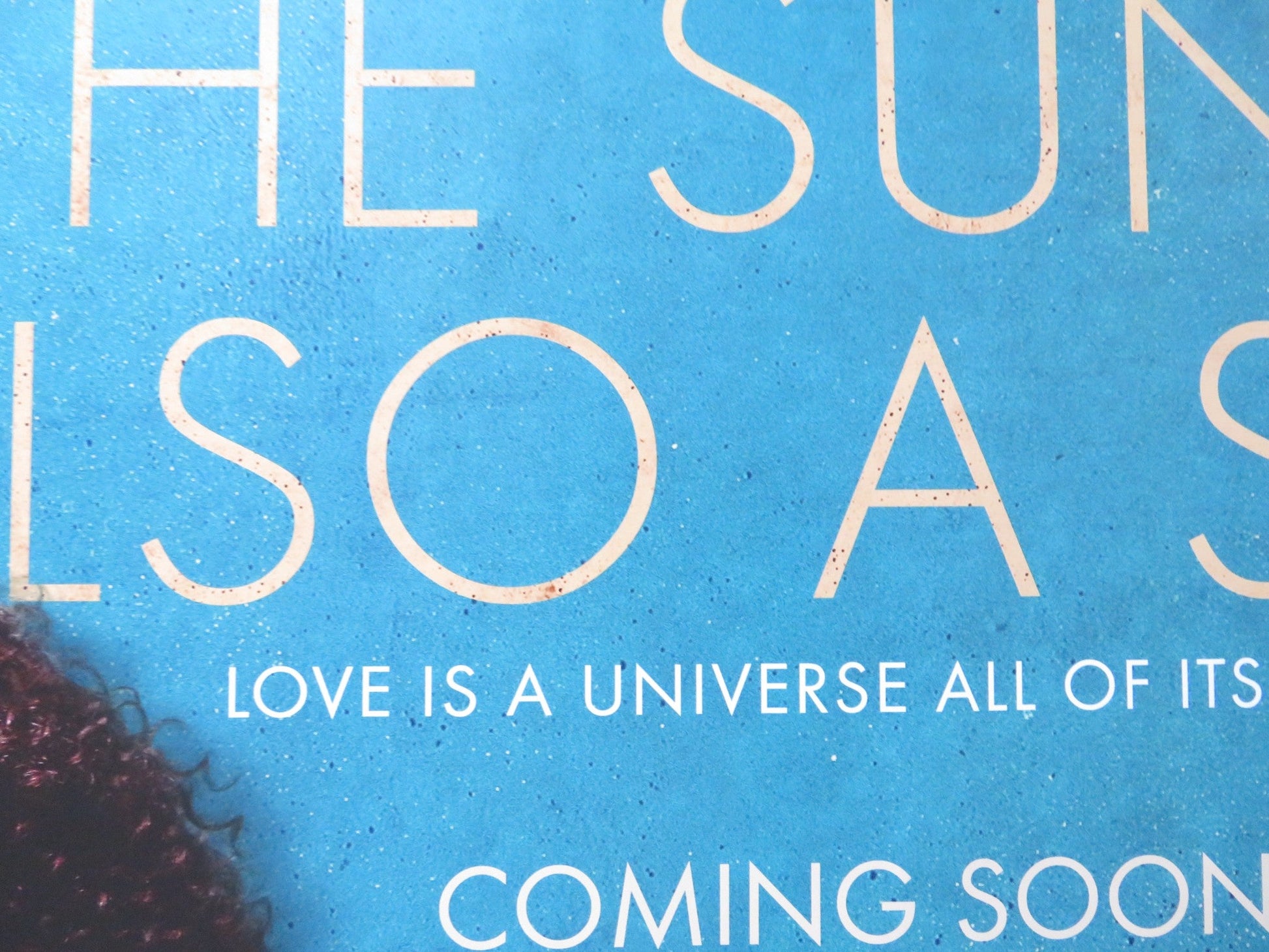 THE SUN IS ALSO A STAR UK QUAD ROLLED POSTER YARA SHAHIDI CHARLES MELTON 2019 Rendezvous Cinema Movie posters