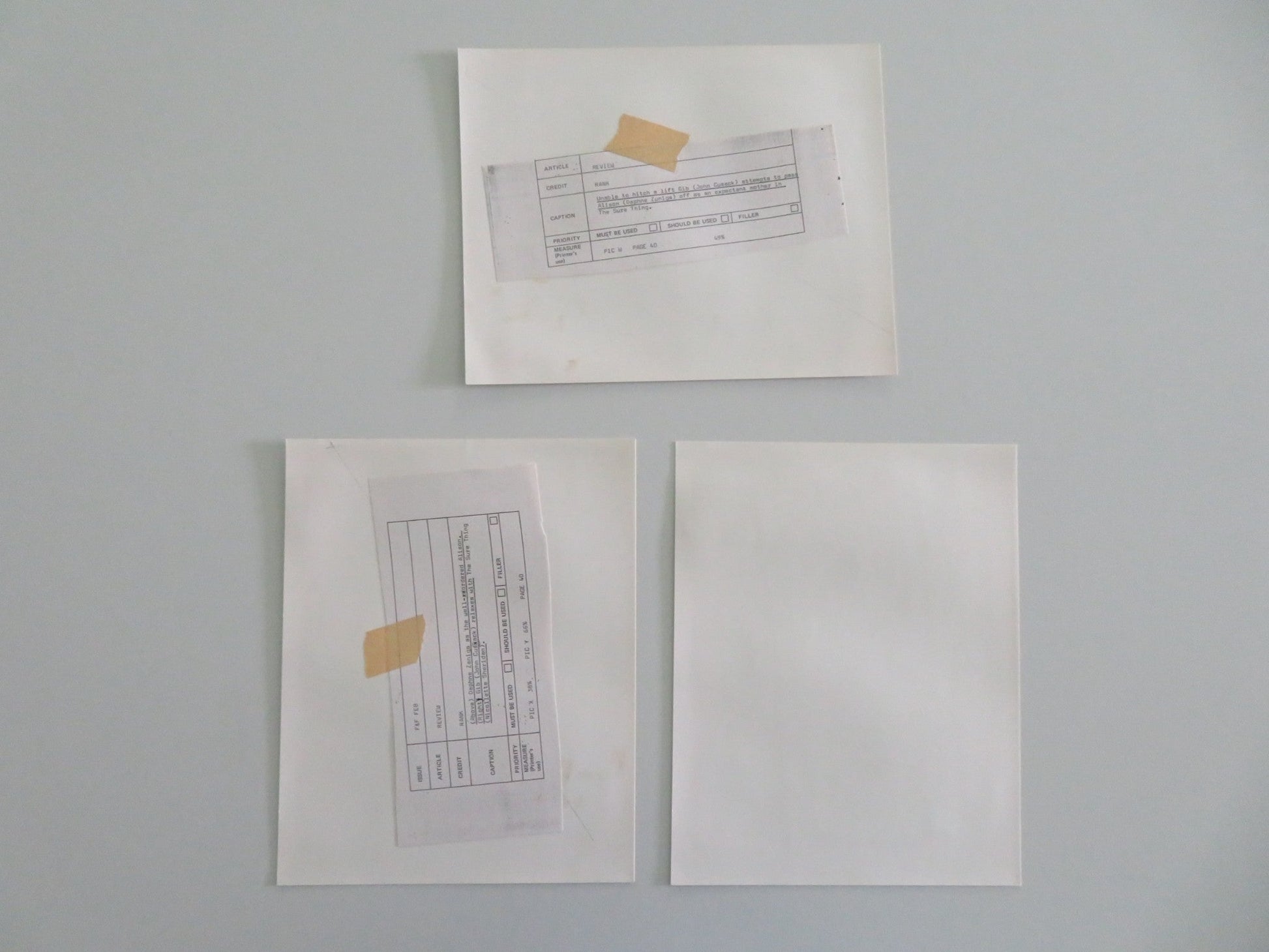 THE SURE THING MOVIE STILL PHOTO LOT OF 3 JOHN CUSACK DAPHNE ZUNIGA 1985 Movie posters