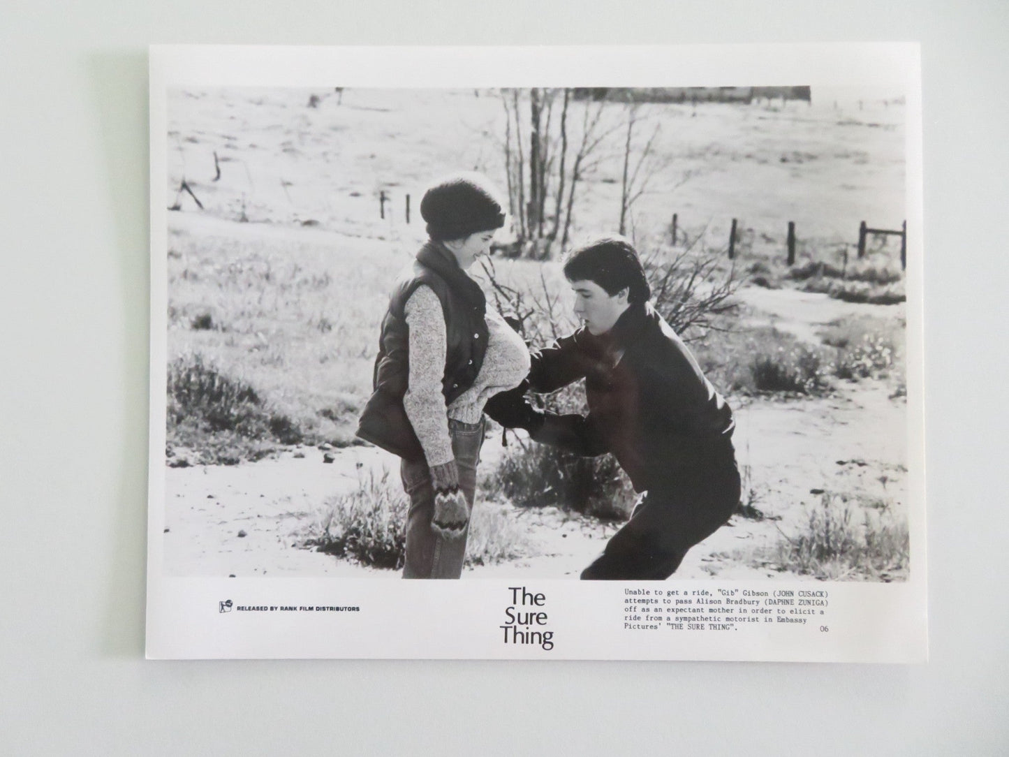 THE SURE THING MOVIE STILL PHOTO LOT OF 3 JOHN CUSACK DAPHNE ZUNIGA 1985 Movie posters