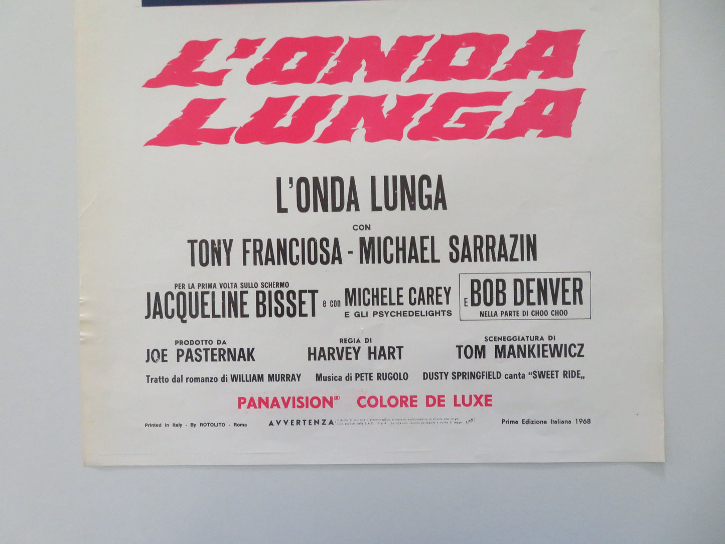 The Sweet Ride Italian Locandina Poster Anthony Franciosa Michael Sarrazin 1968 Movie posters