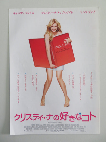 THE SWEETEST THING JAPANESE CHIRASHI (B5) POSTER CAMERON DIAZ JASON BATEMAN 2002 Movie posters