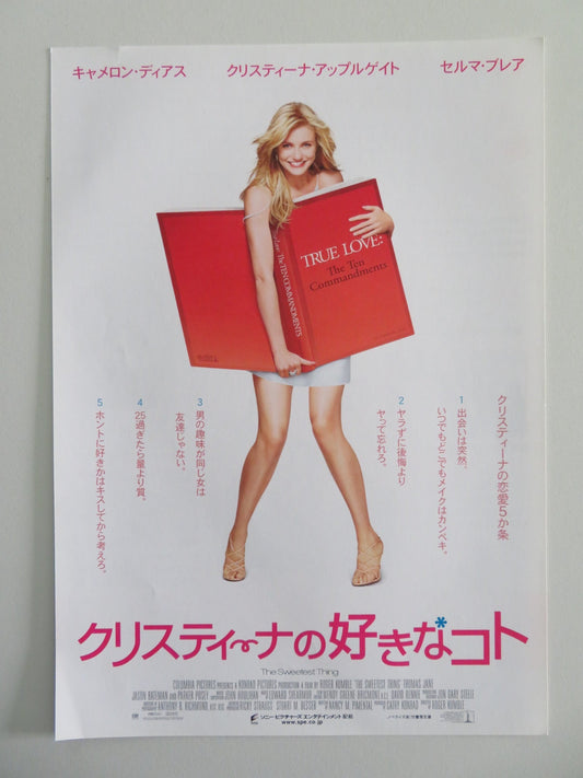 THE SWEETEST THING JAPANESE CHIRASHI (B5) POSTER CAMERON DIAZ JASON BATEMAN 2002 Movie posters