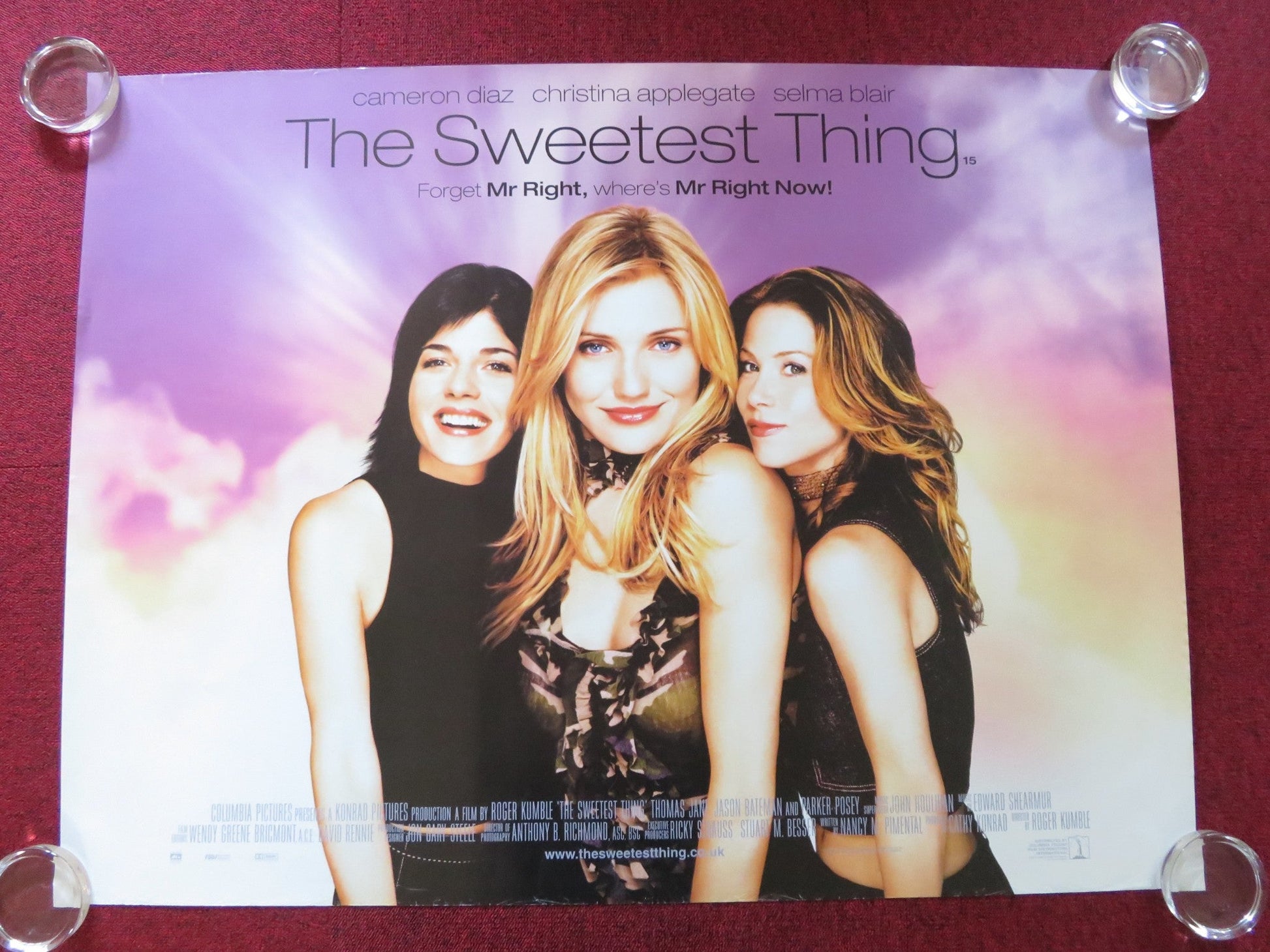 THE SWEETEST THING UK QUAD ROLLED POSTER CAMERON DIAZ CHRISTINA APPLEGATE 2002 Rendezvous Cinema Movie posters