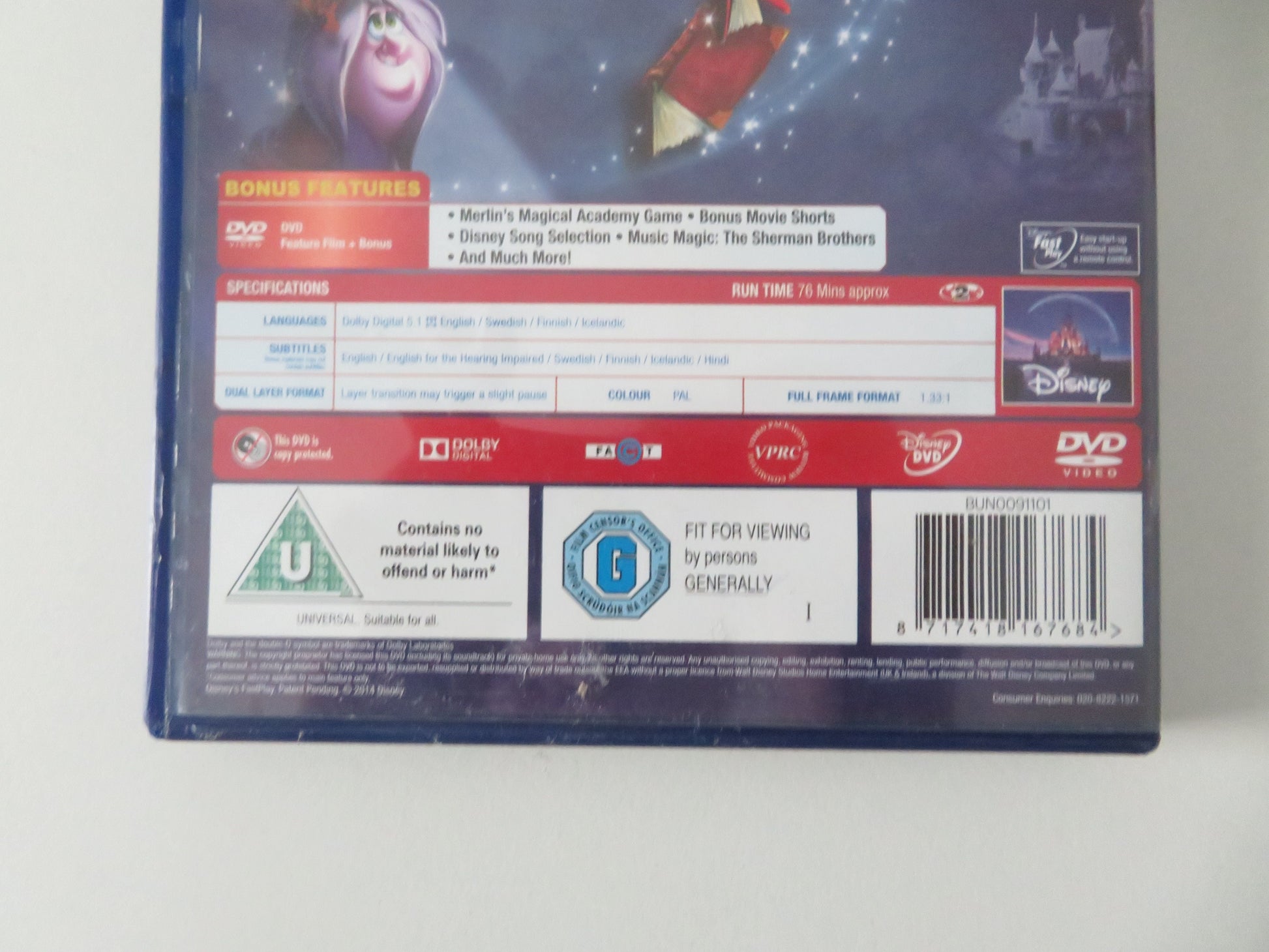 The Sword in the Stone (DVD) Disney R. Sorensen Sebastian Cabot 1963 Region 2 Movie posters