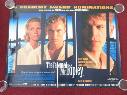 The Talented Mr. Ripley - B UK Quad Rolled Poster Matt Damon Jude Law 1999 Movie posters