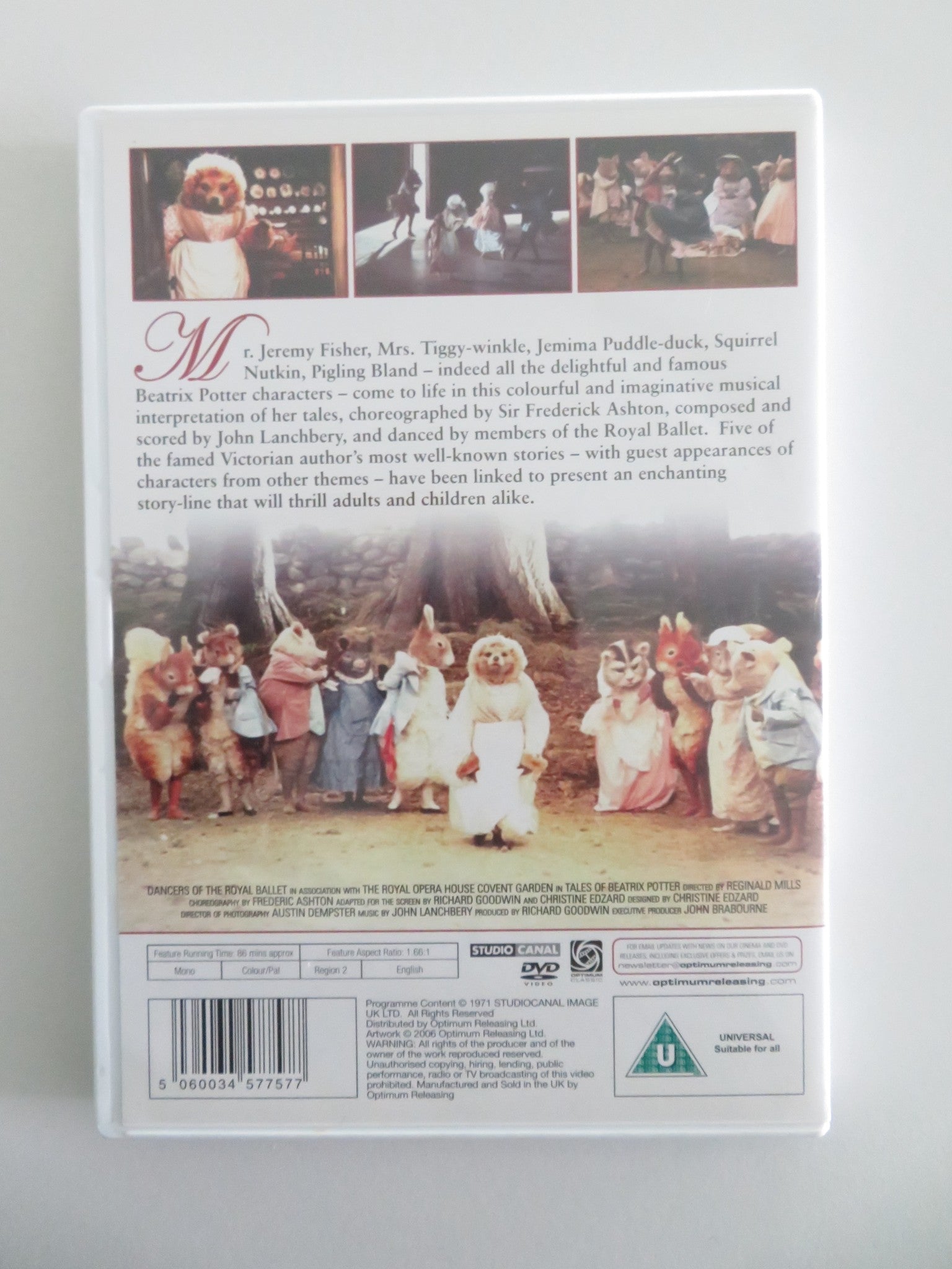 THE TALES OF BEATRIX POTTER (DVD) THE ROYAL BALLET F. ASHTON 1971 REGION 2 Movie posters