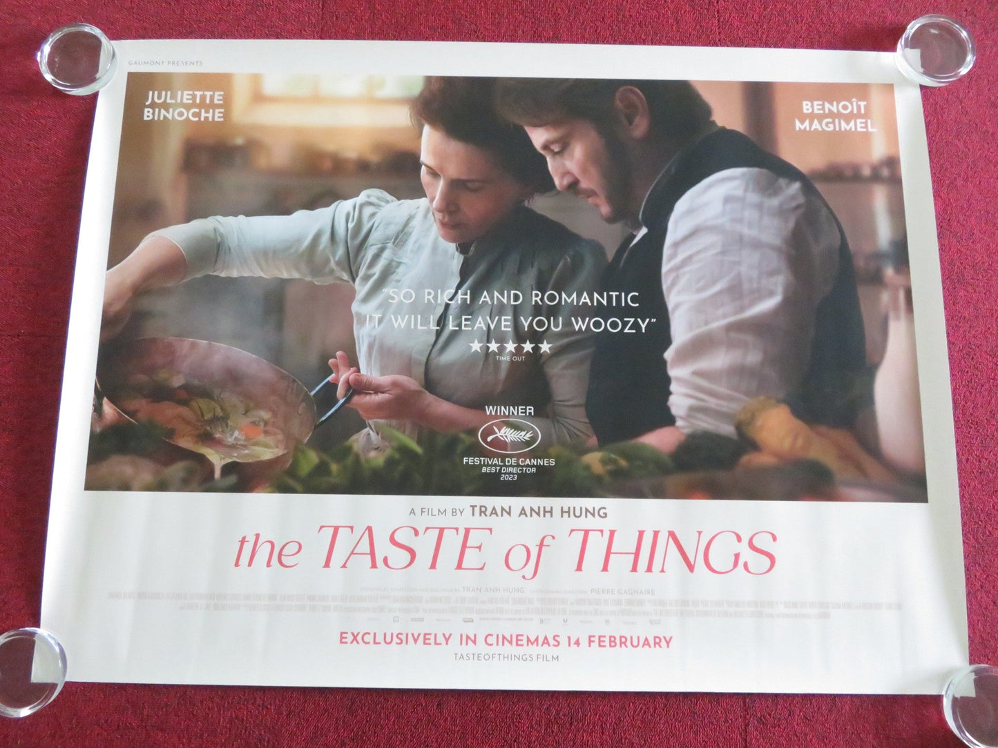 THE TASTE OF THINGS UK QUAD ROLLED POSTER JULIETTE BINOCHE BENOIT MAGIMEL 2023 Movie posters
