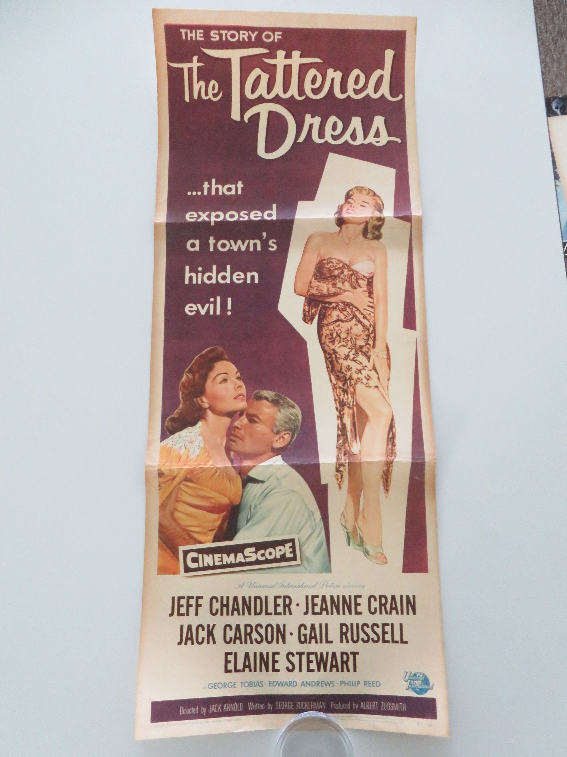 The Tattered Dress US Insert Poster Jeff Chandler Jeanne Crain 1957 Movie posters