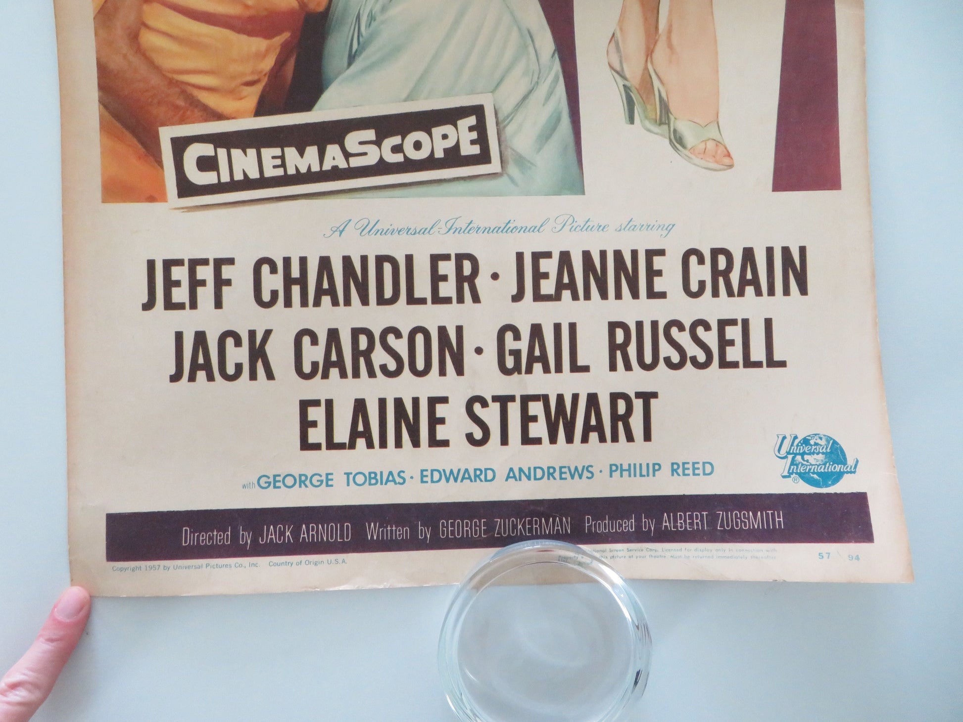 The Tattered Dress US Insert Poster Jeff Chandler Jeanne Crain 1957 Movie posters