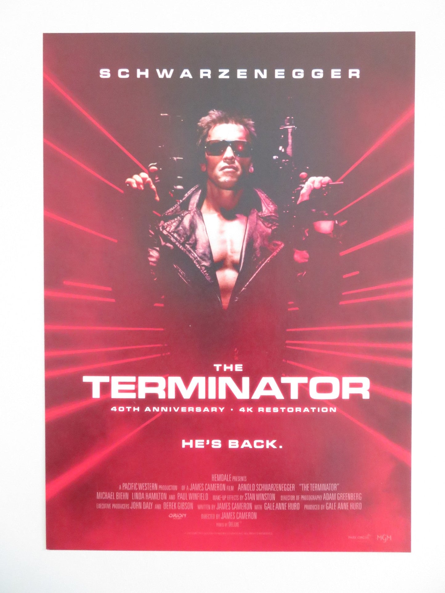 THE TERMINATOR 4K JAPANESE CHIRASHI (B5) POSTER ARNOLD SCHWARZENEGGER R2024 Movie posters