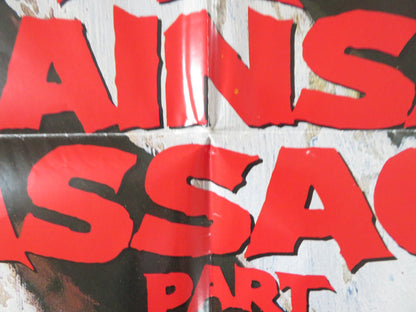 THE TEXAS CHAINSAW MASSACRE PART 2 FOLDED US ONE SHEET POSTER CANNON HOPPER 1986 Rendezvous Cinema Movie posters