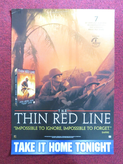 THE THIN RED LINE VHS VIDEO POSTER SEAN PENN ADRIEN BRODY 1998 Rendezvous Cinema Movie posters