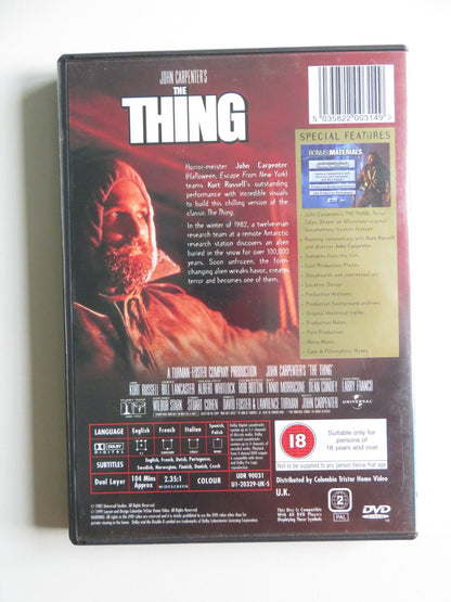 THE THING - B (DVD) KURT RUSSELL WILFORD BRIMLEY 1982 REGION 2 Movie posters