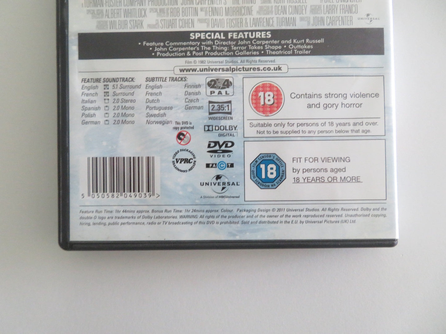 THE THING (DVD) KURT RUSSELL WILFORD BRIMLEY 1982 REGION 2, 4 Movie posters