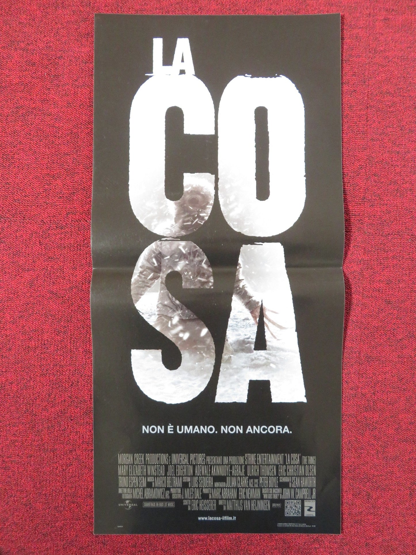 THE THING ITALIAN LOCANDINA POSTER MARY ELIZABETH WINSTEAD JOEL EDGERTON 2011 Rendezvous Cinema Movie posters