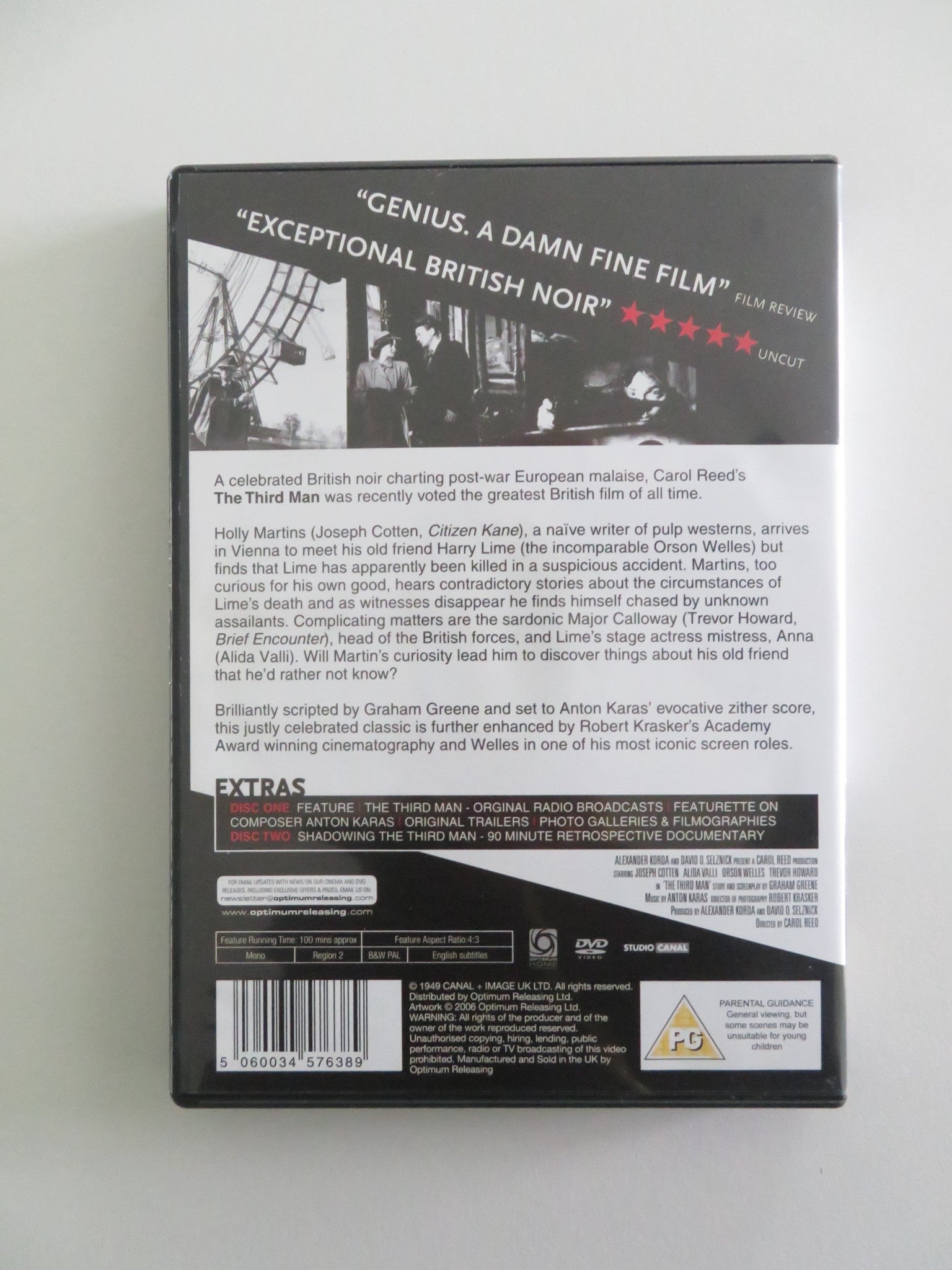 THE THIRD MAN - DOUBLE DISC SPECIAL EDITION (DVD) COTTEN WELLES 1949 REGION 2 Rendezvous Cinema Movie posters