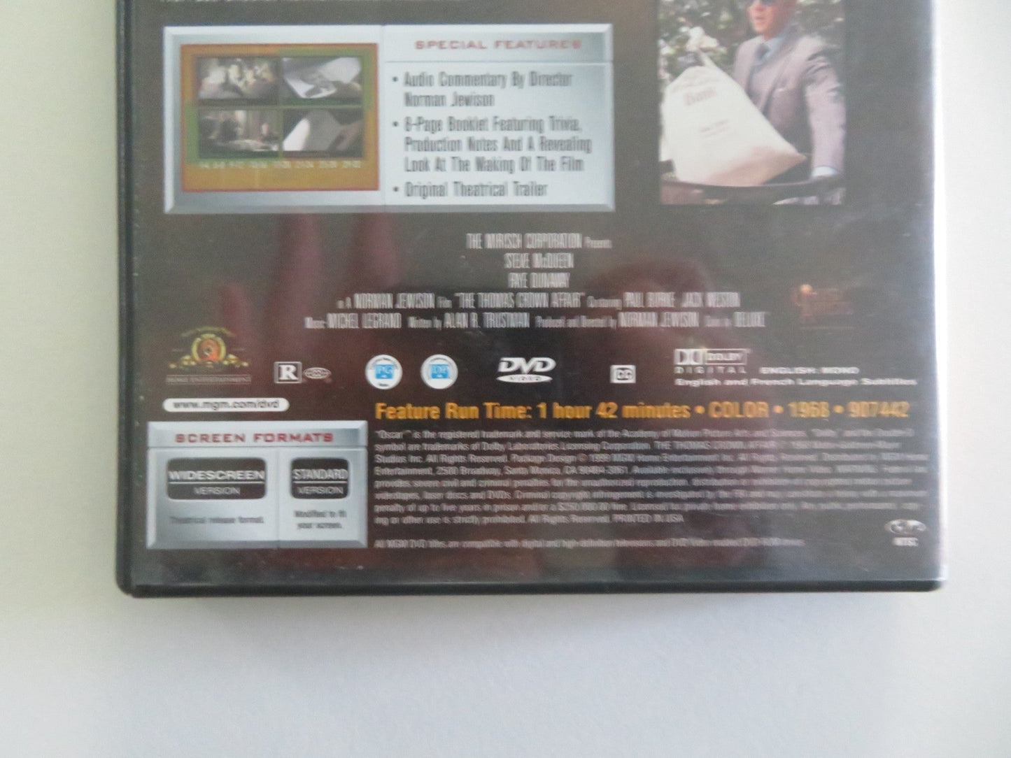 The Thomas Crown Affair (DVD) Steve McQueen Faye Dunaway 1968 Region 1 Movie posters