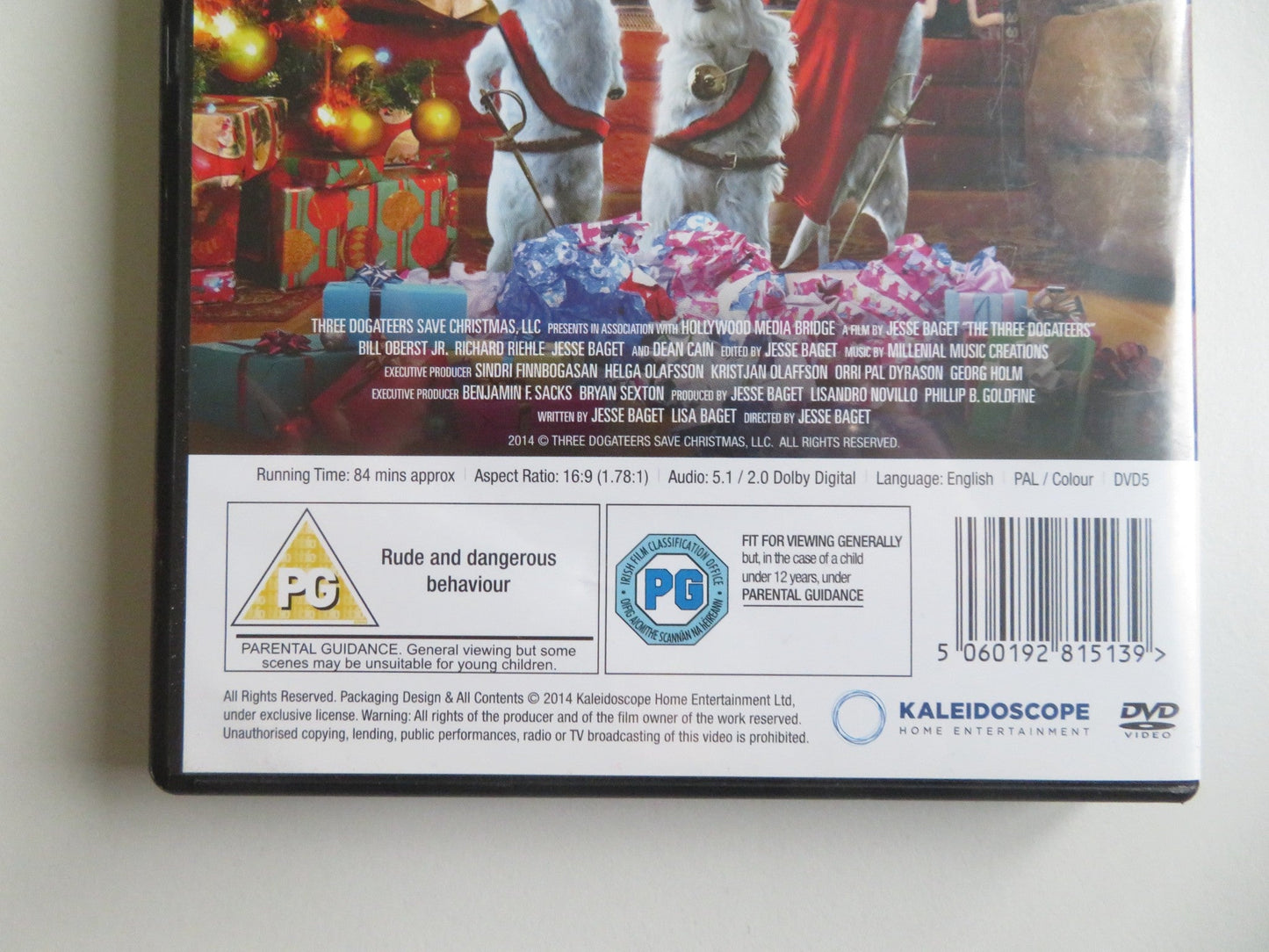 THE THREE DOGATEERS SAVE CHRISTMAS (DVD) DEAN CAIN RICHARD RIEHLE 2014 REGION 2 - Rendezvous Cinema