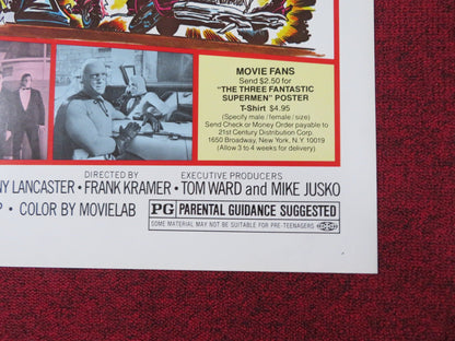 THE THREE FANTASTIC SUPERMEN FOLDED US ONE SHEET POSTER TONY KENDALL R1976 Rendezvous Cinema Movie posters
