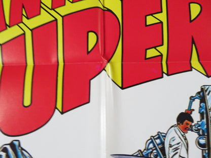 THE THREE FANTASTIC SUPERMEN FOLDED US ONE SHEET POSTER TONY KENDALL R1976 Rendezvous Cinema Movie posters