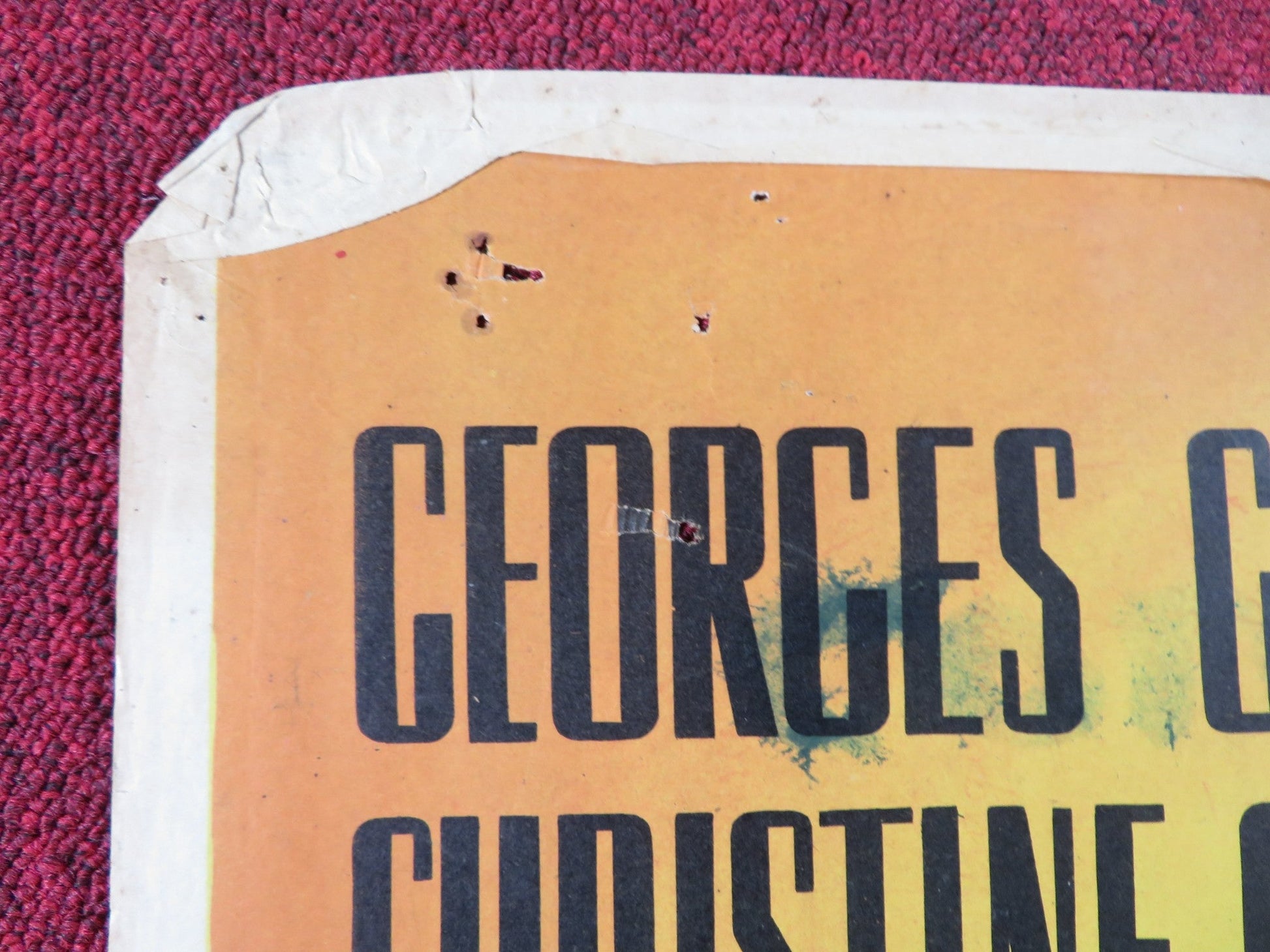 THE THREE FROM THE FILLING STATION SPANISH POSTER GEORGE GUETARY C. CARER 1956 Rendezvous Cinema Movie posters