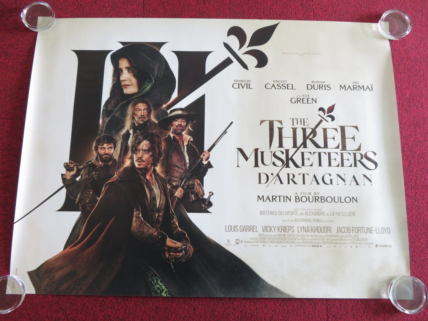 THE THREE MUSKETEERS - D'ARTAGNAN UK QUAD ROLLED POSTER FRANCOIS CIVIL 2023 Rendezvous Cinema Movie posters