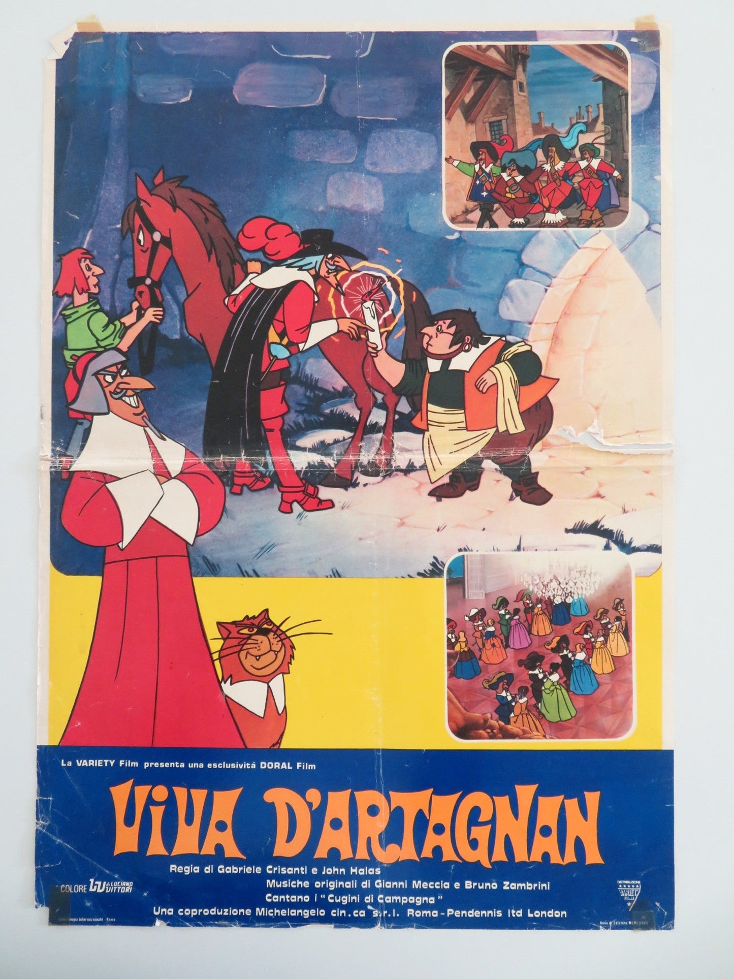 THE THREE MUSKETEERS ITALIAN FOTOBUSTA POSTER PERRIN MICHEL DUCHAUSSOY 1974 Movie posters