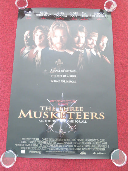 THE THREE MUSKETEERS US ONE SHEET ROLLED POSTER DISNEY CHARLIE SHEEN KIEFER 1993 Movie posters